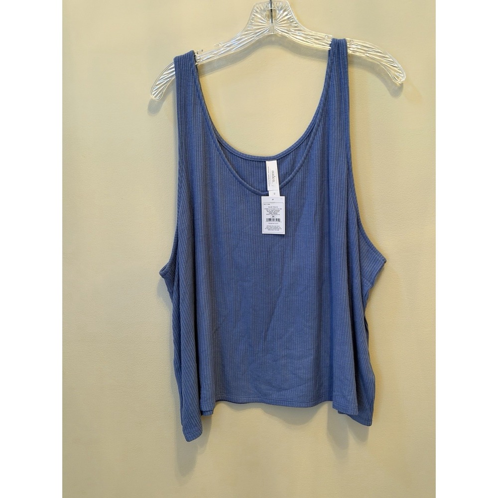NEW Auden Women's Light Blue Cozy Ribbed Pajama Tank Top Size 2X NWT
